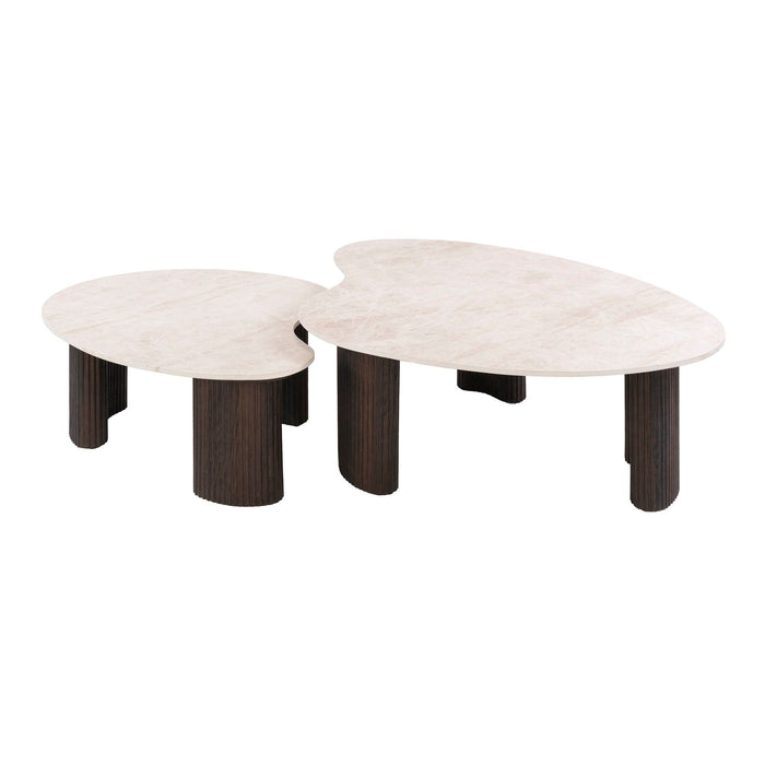 Salontafelset Ceramo | Donkerbruin - keramiek Aperto