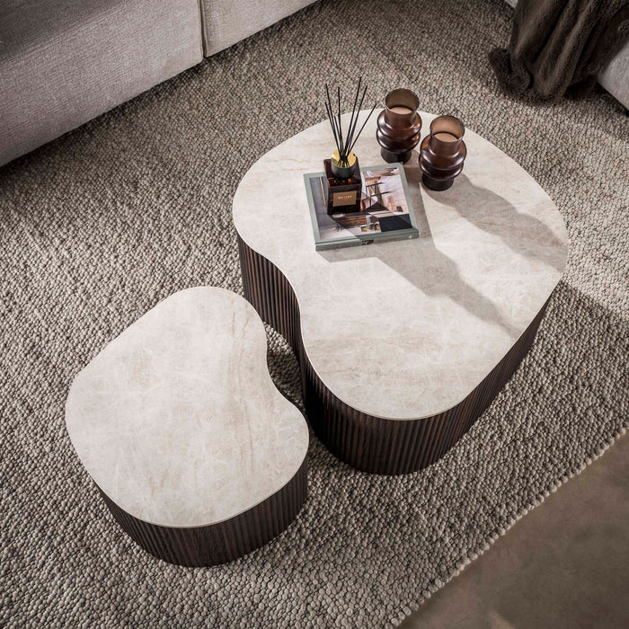Salontafelset Ceramo | Donkerbruin Keramiek - Medio
