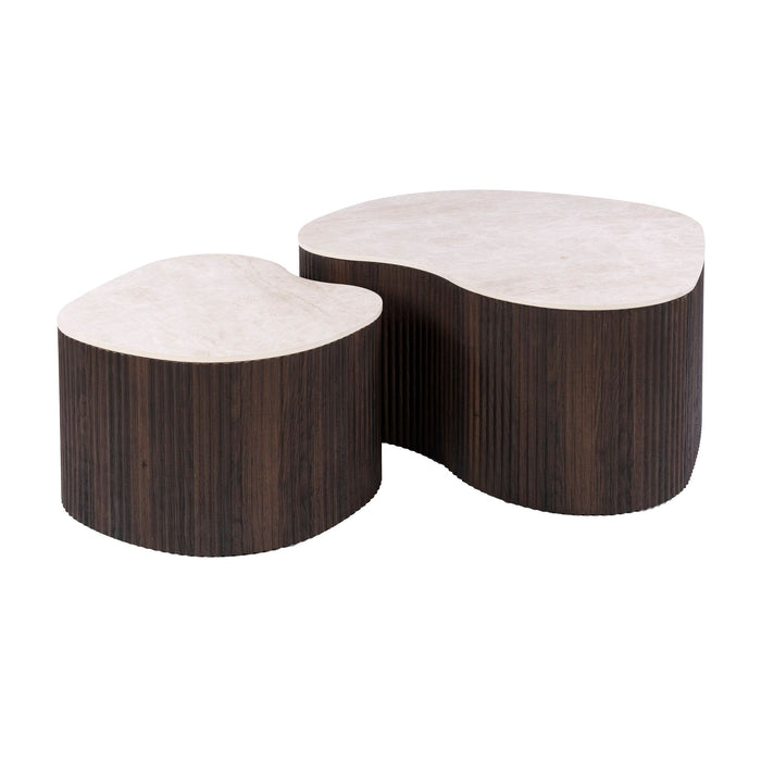 Salontafelset Ceramo | Donkerbruin Keramiek - Medio