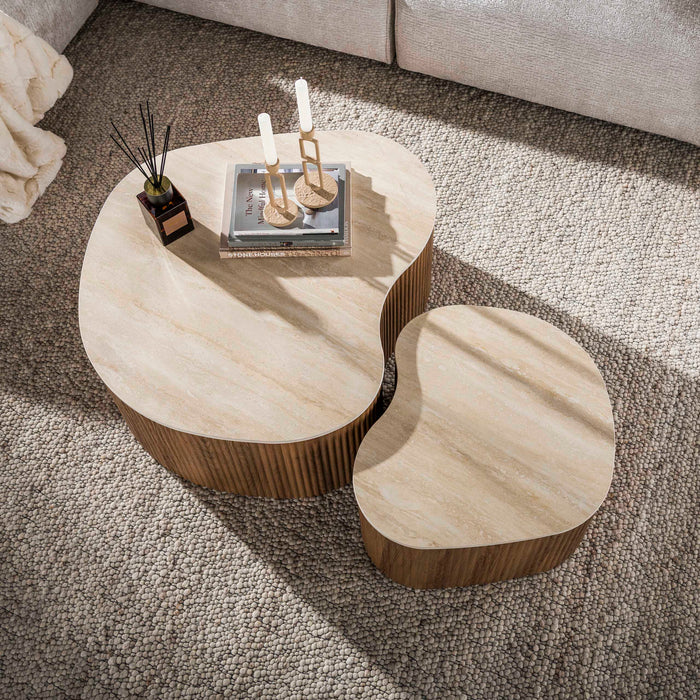 Salontafelset Ceramo | Lichtbruin - Keramiek Medio