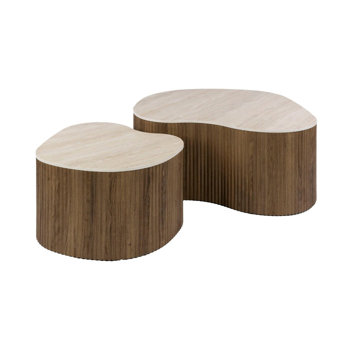 Salontafelset Ceramo | Lichtbruin - Keramiek Medio