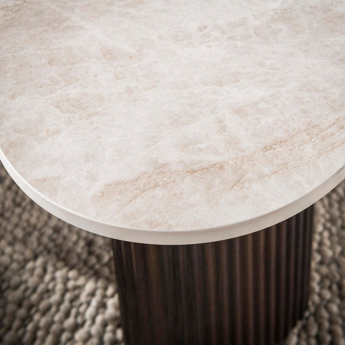 Salontafelset Ceramo | Donkerbruin - keramiek organisch