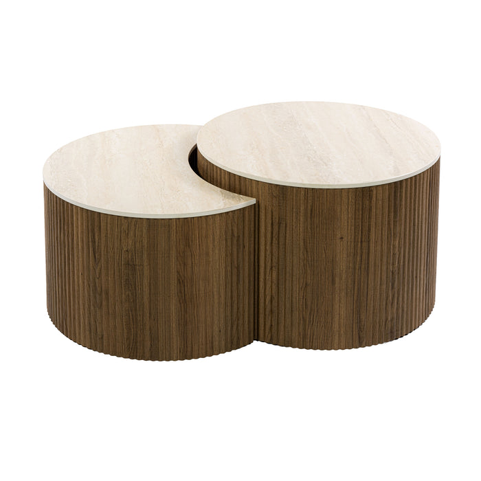 Salontafelset Ceramo Half rond Set van 2