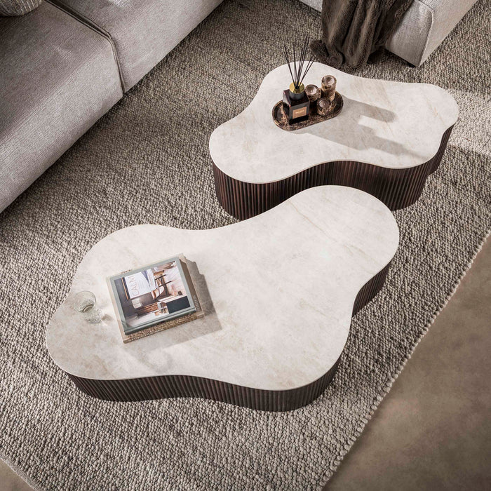 Salontafelset Ceramo | Donkerbruin - Keramiek Grande