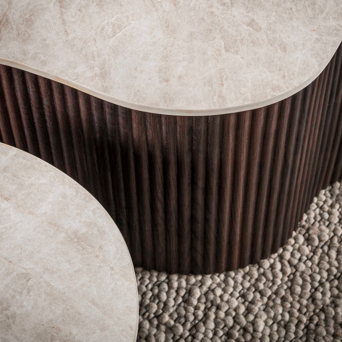 Salontafelset Ceramo | Donkerbruin - Keramiek Grande