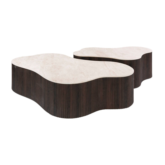 Salontafelset Ceramo | Donkerbruin - Keramiek Grande