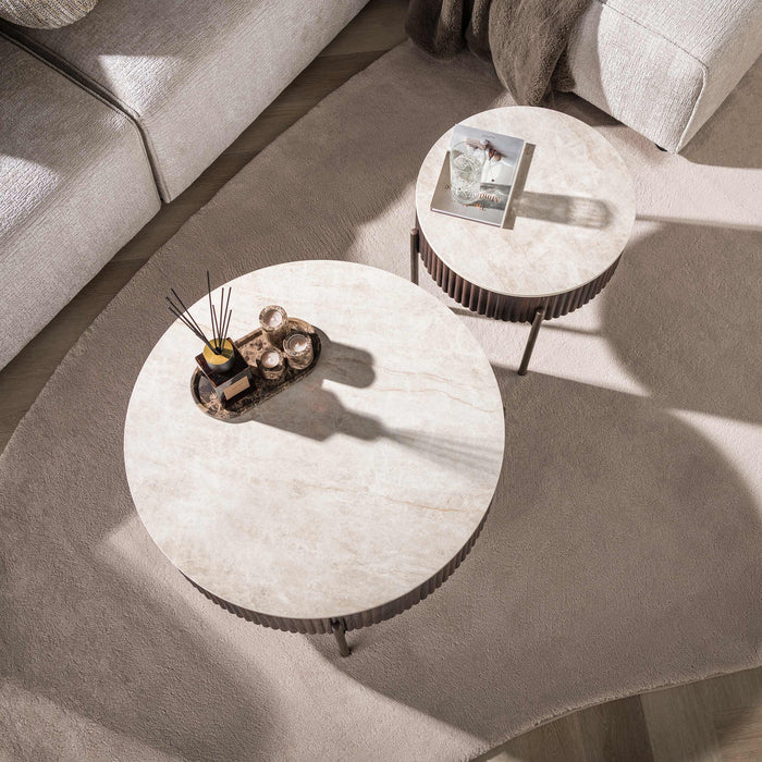 Salontafel Ceramo Rond Set van 2 | Mahal