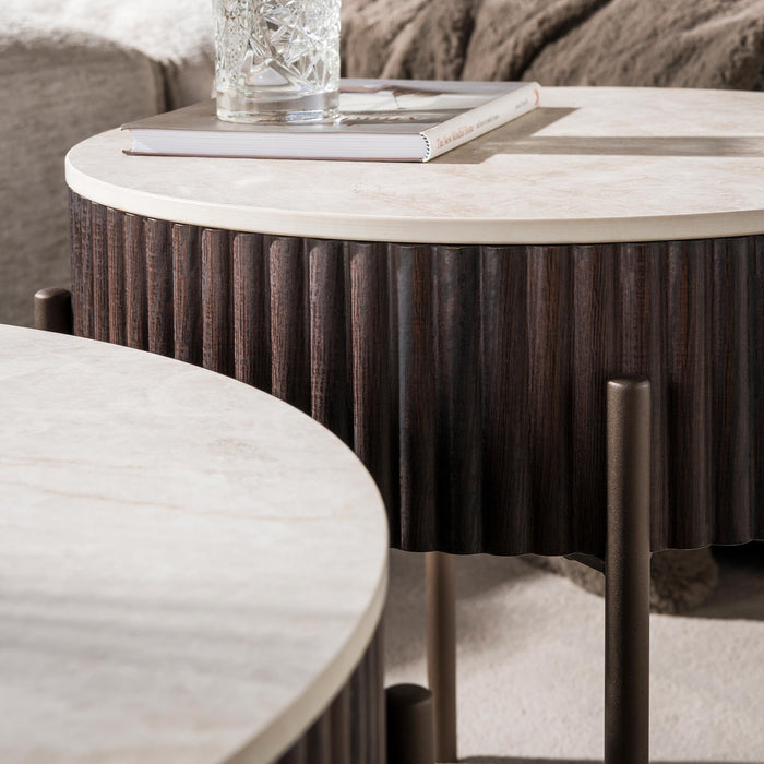Salontafel Ceramo Rond Set van 2 | Mahal
