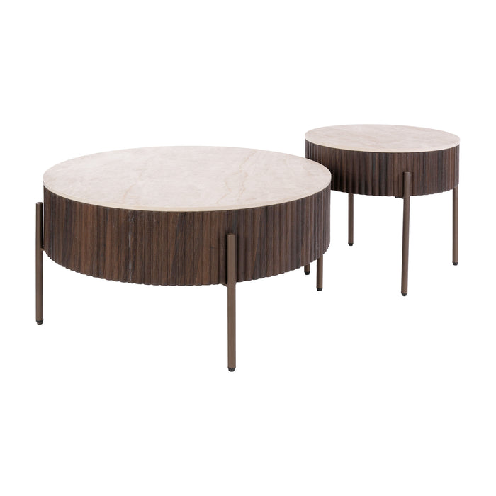 Salontafel Ceramo Rond Set van 2 | Mahal