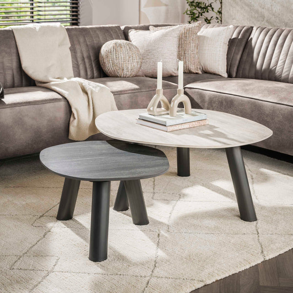 Salontafelset Twin Log | Keramiek 100/67cm