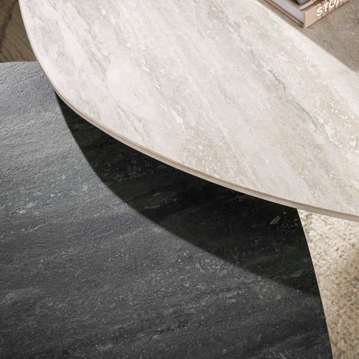 Salontafelset Twin Log | Keramiek 100/67cm