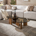 Salontafelset Tinto Rond | Brons Glas 76/58cm