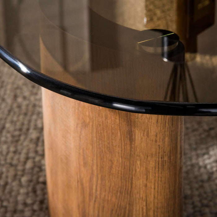Salontafel Tinto Organisch | Brons Glas 130cm