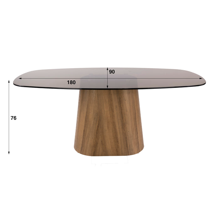 Eettafel Tinto Centro | Brons Glas
