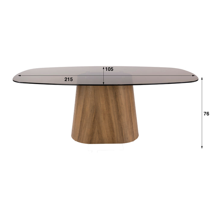 Eettafel Tinto Centro | Brons Glas