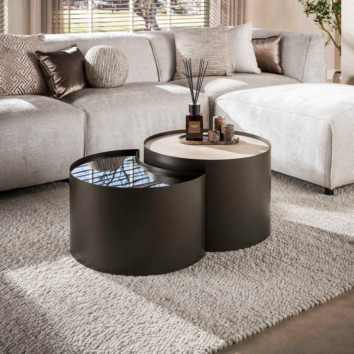 Salontafel Metal Half Moon | keramiek