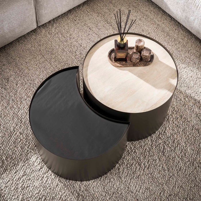Salontafel Metal Half Moon | keramiek