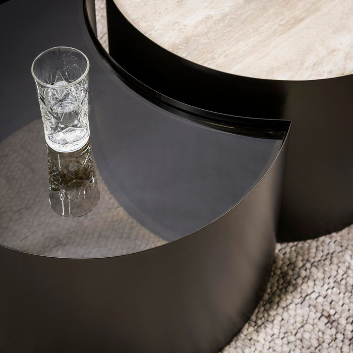 Salontafel Metal Half Moon | keramiek
