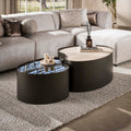 Salontafel Metal Organic | Keramiek travertin