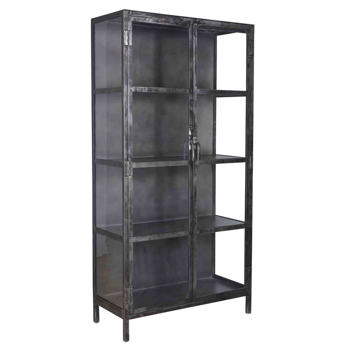 Vitrinekast Rift | Gunmetal