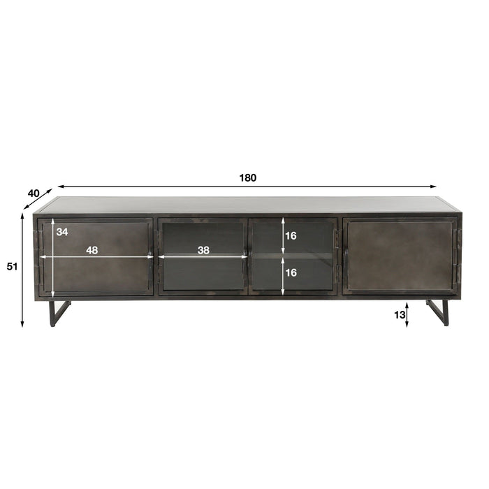 TV-Meubel Rift | Gunmetal