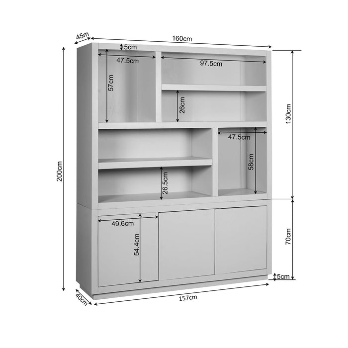 Vakkenkast Brussel | Brown 160cm