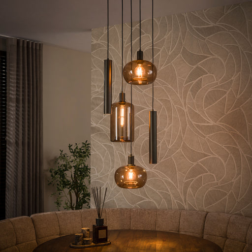 Hanglamp Serene Getrapt 5L | Sienna Bruin