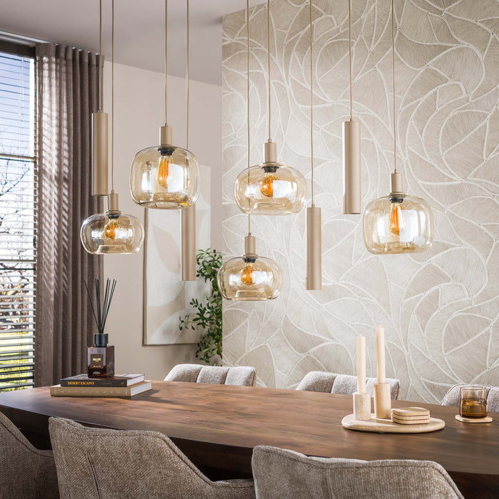 Hanglamp Serene 5+4-lichts | Beige