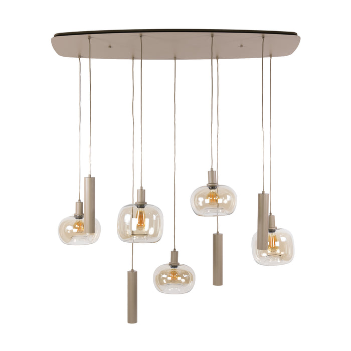 Hanglamp Serene 5+4-lichts | Beige