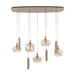Hanglamp Serene 5+4-lichts | Beige