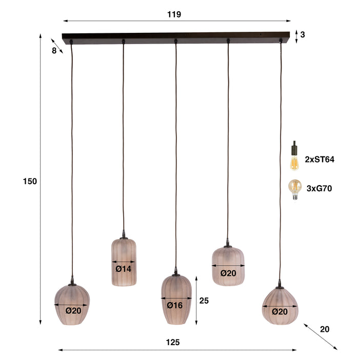 Hanglamp Altura 5L