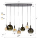 Hanglamp Moka 4+3-lichts | Bruin