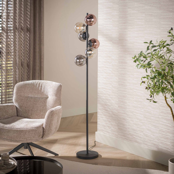 Vloerlamp Orb 6L | Zwart