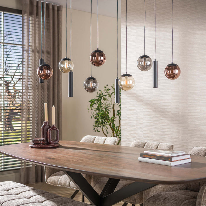 Hanglamp Orb 6+5L | Zwart