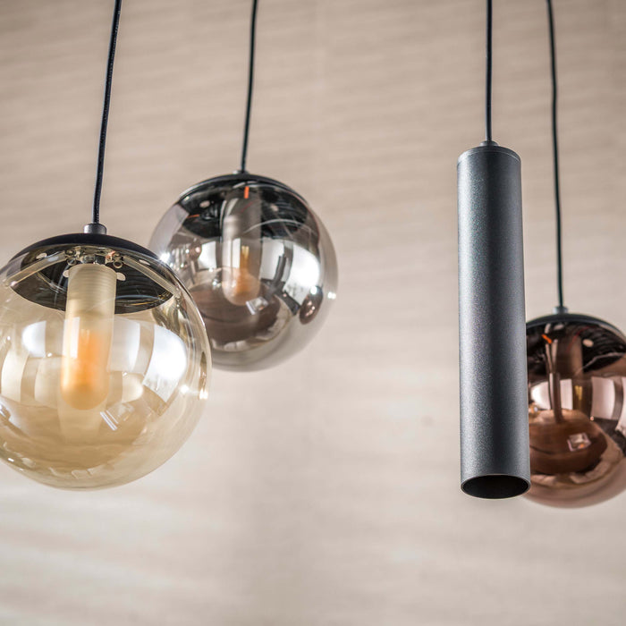 Hanglamp Orb 6+5L | Zwart
