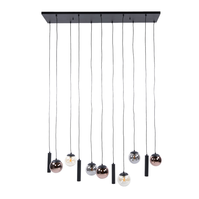 Hanglamp Orb 6+5L | Zwart