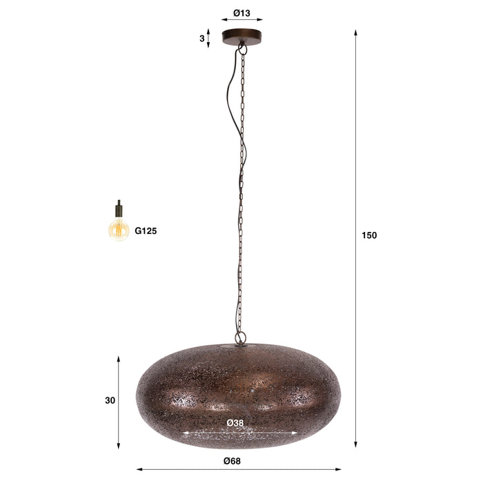Hanglamp Cielo | Antiek Koper