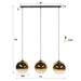 Hanglamp Bubble Shaded 3-lichts | Goud