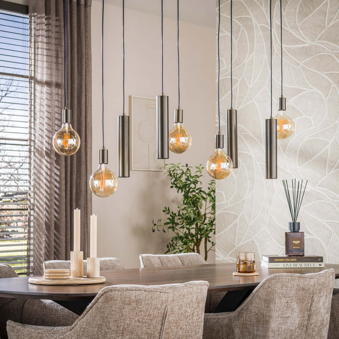 Hanglamp Senso 5+4-lichts | Sienna Bruin