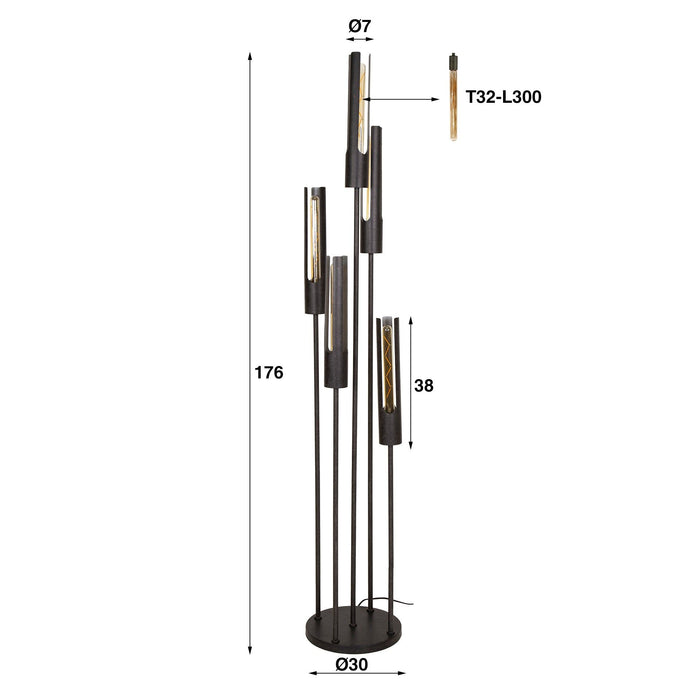 Vloerlamp Tube | 176cm