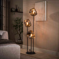 Vloerlamp Rock Getrapt 3-lichts | Chroom Glas