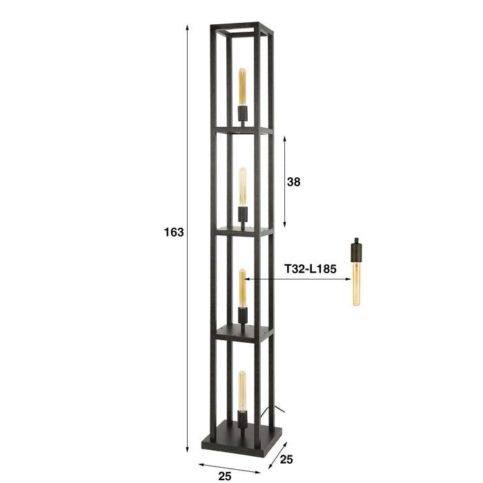 Vloerlamp Quadra | Beige 163cm
