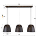 Hanglamp Nova 3-lichts | Brown