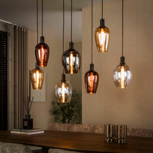 Hanglamp Amfora 7-lichts | Zwart