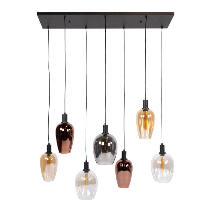 Hanglamp Amfora 7-lichts | Zwart