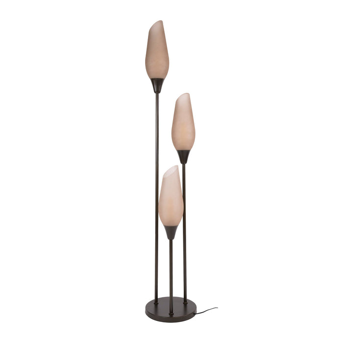 Vloerlamp Cocoon 3L - Sienna bruin-frosted
