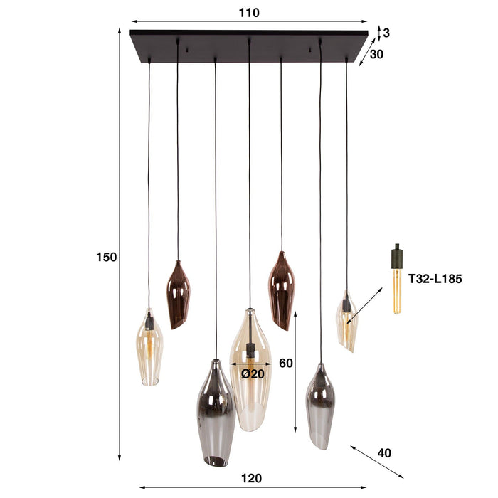 Hanglamp Cocoon 4+3L