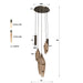 Hanglamp Cocoon Pendel Getrapt 5L | Bruin-Frosted