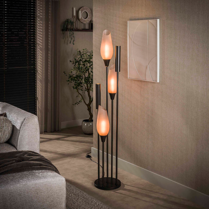 Vloerlamp Cocoon 5L - Sienna Bruin Frosted