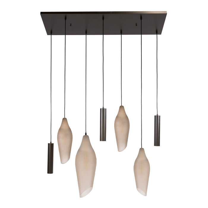 Hanglamp Cocoon pendel 7L - Sienna Bruin Frosted